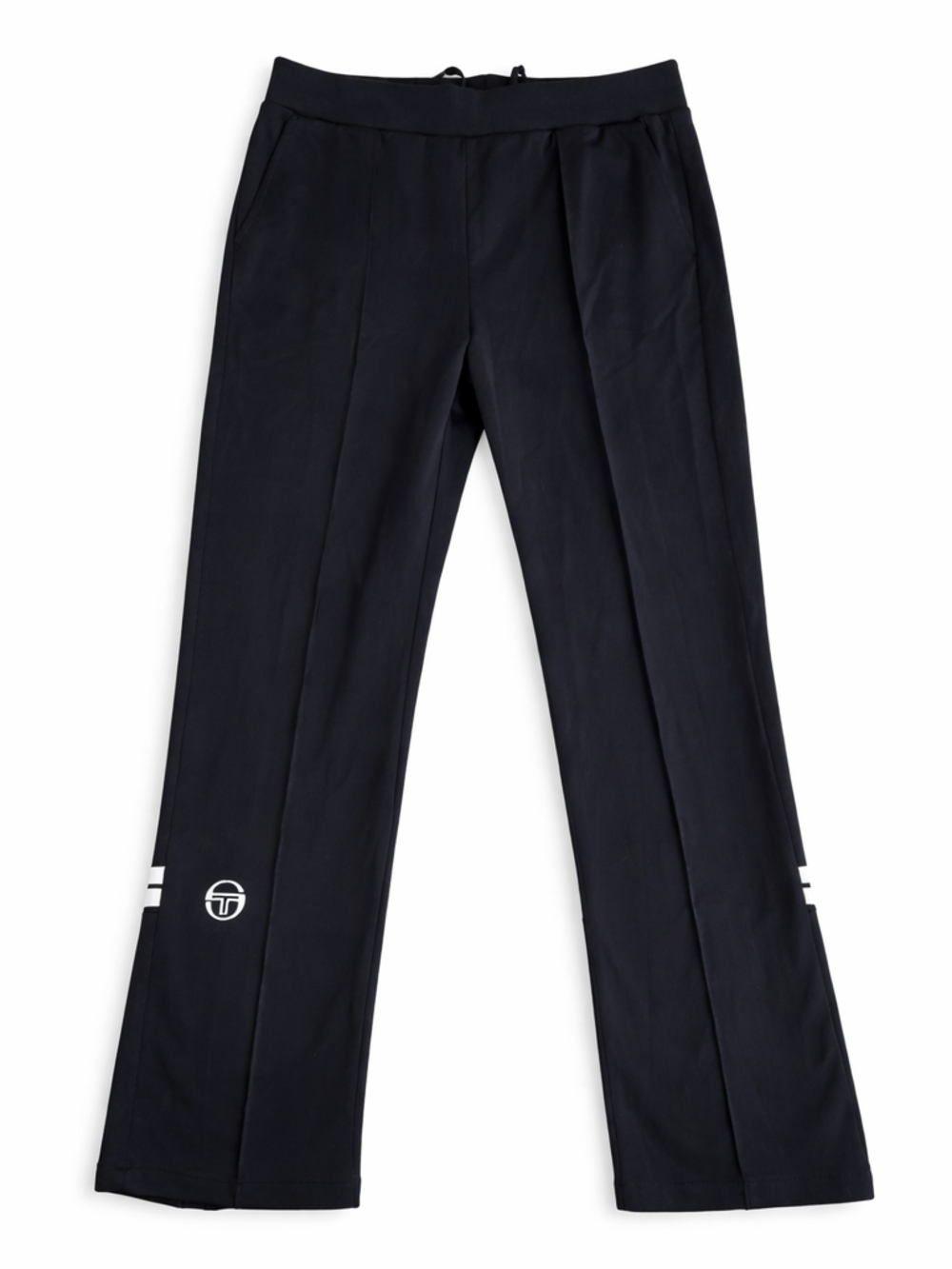 Sergio Tacchini Black Dress-Style Track Pants with White Logo - Picture 3 of 7